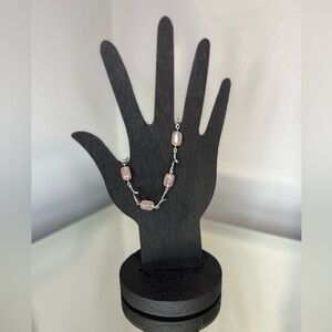 Tiffany & Co. Rose Quartz Bracelet Sterling Silver 925 7.5” w/ Tiffany Box